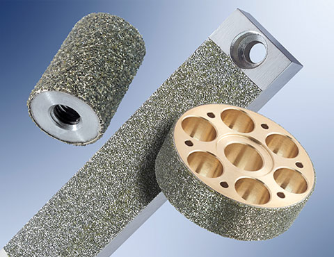 Andruckrolle mit Diamantbeschichtung